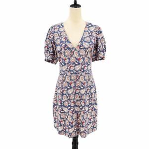 Boden Navy Paisley Terrace Every Day Casual T-shirt 100% Cotton Comfort Dress